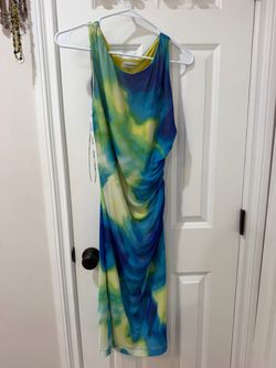 Calvin Klein Watercolor Print Sleeveless Dress