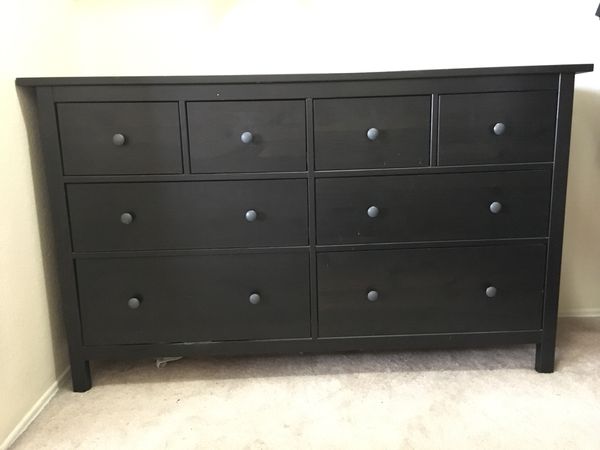 8 Drawer Dresser Black Brown Ikea Hemnes Excellent Condition