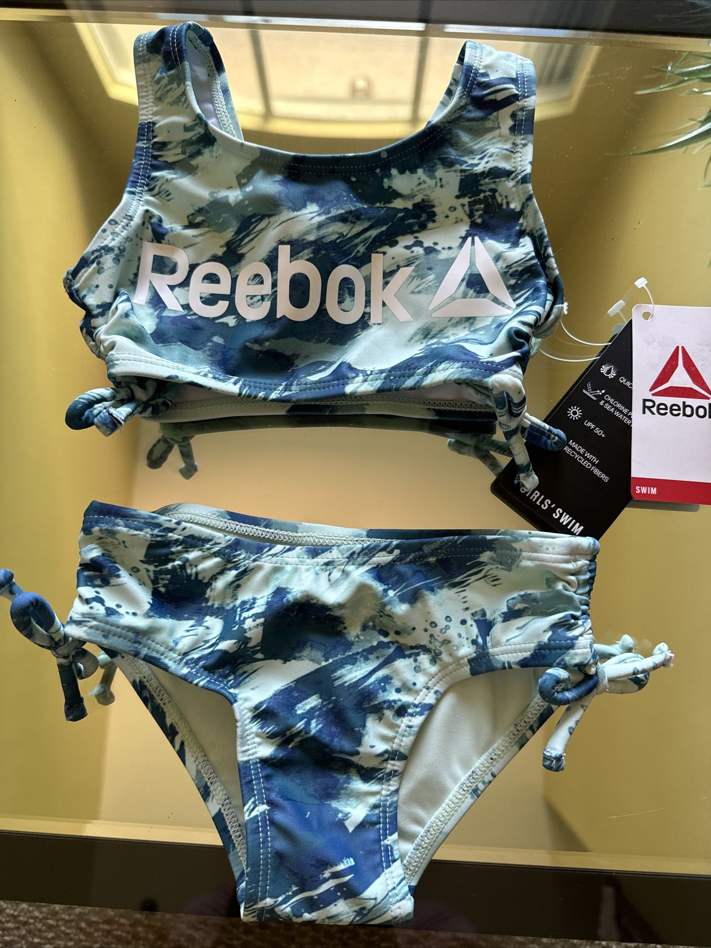 Reebok Toddler Girls Two-pieces Swimsuit With UPF50 Size 2T