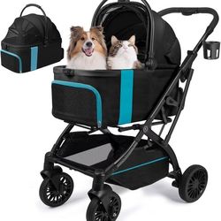 Pet Stroller And Carrier 2 In 1 Small Dog Cats Pets Waterproof