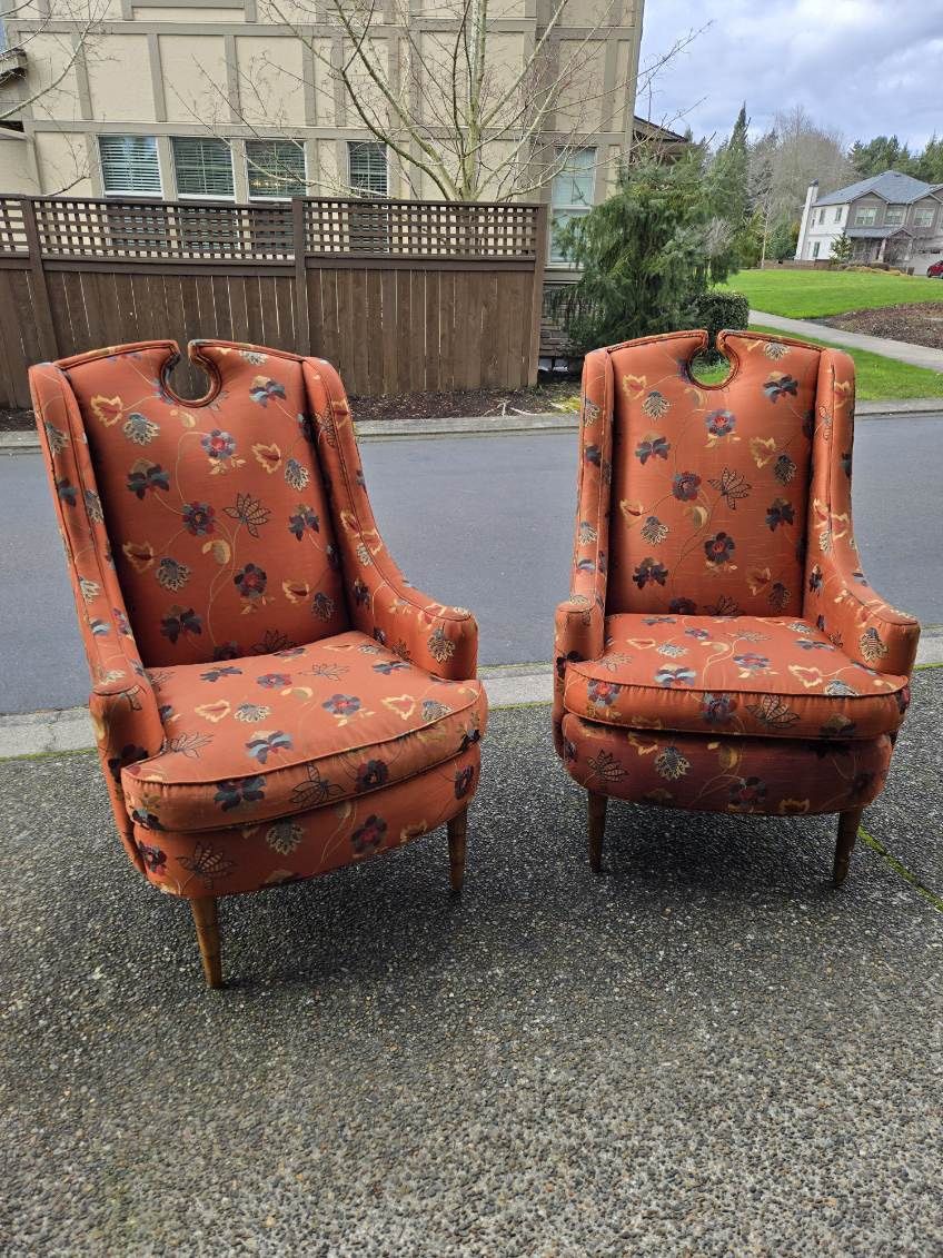 Set Of 2 Wood Accent Chairs