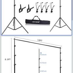 10x8.5ft Photo Backdrop Stand, Adjustable 