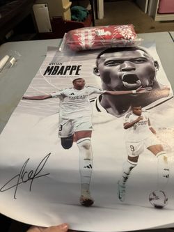 Kylian Mbappe - Soccer Poster - Canvas Not Framed
