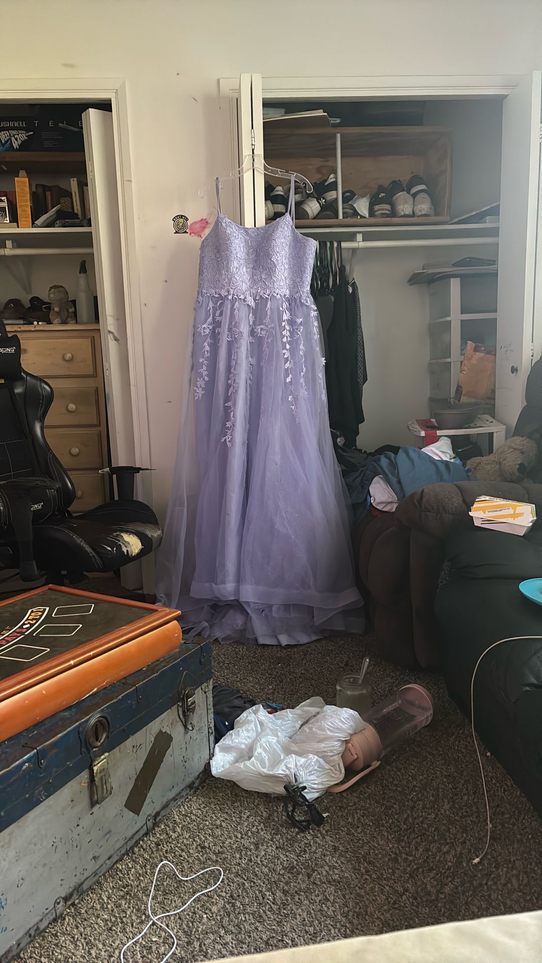 Purple Glittery Prom Dress