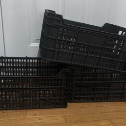Black Plastic Crates 