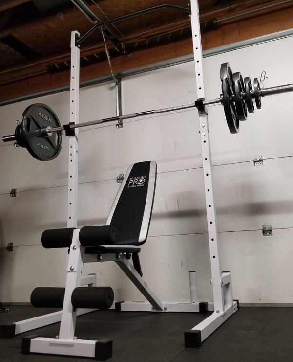 MARCY PRO OLYMPIC PULLUP SQUAT RACK/BENCH SET for Sale in Perris, CA