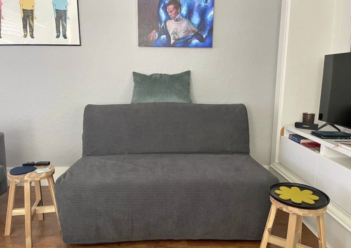 Grey Futon Or Sleeper Sofa