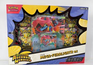 Ascended Heroes Mega Feraligatr EX Box *SPANISH” version  (Asenso Heroico)