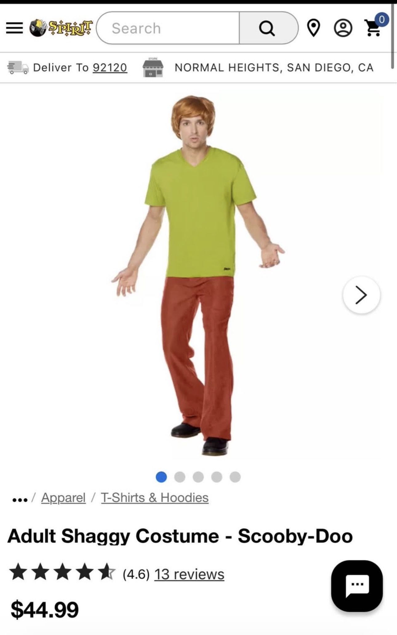 Scooby doo Shaggy costume 