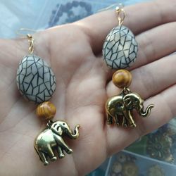 Handmade Elephant Earings 🐘 