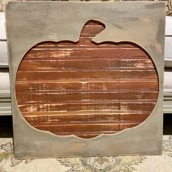 New-Fall/Halloween/Thanksgiving-Large 22” Custom Solid Wood Layered Decorative Pumpkin Wood Panel Wall, Tabletop, Mantel 