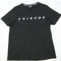 XLarge Old Navy Friends Black White Short Sleeve Cotton Mans Tee T-Shirt Top