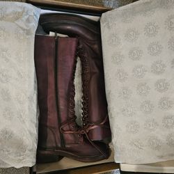 Knee High Lace Boots Vintage Foundry Size 7