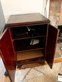 Antique CABINET, BENCH, MIRROR