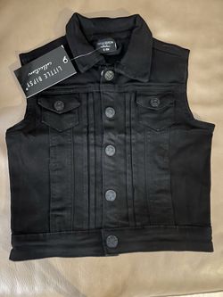 Little Bipsy collection 12-18 months black denim vest