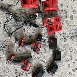 Milwaukee Drills/batteries/charger