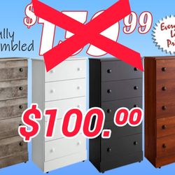 Limited Time Sale On 5 Drawer Dressers 