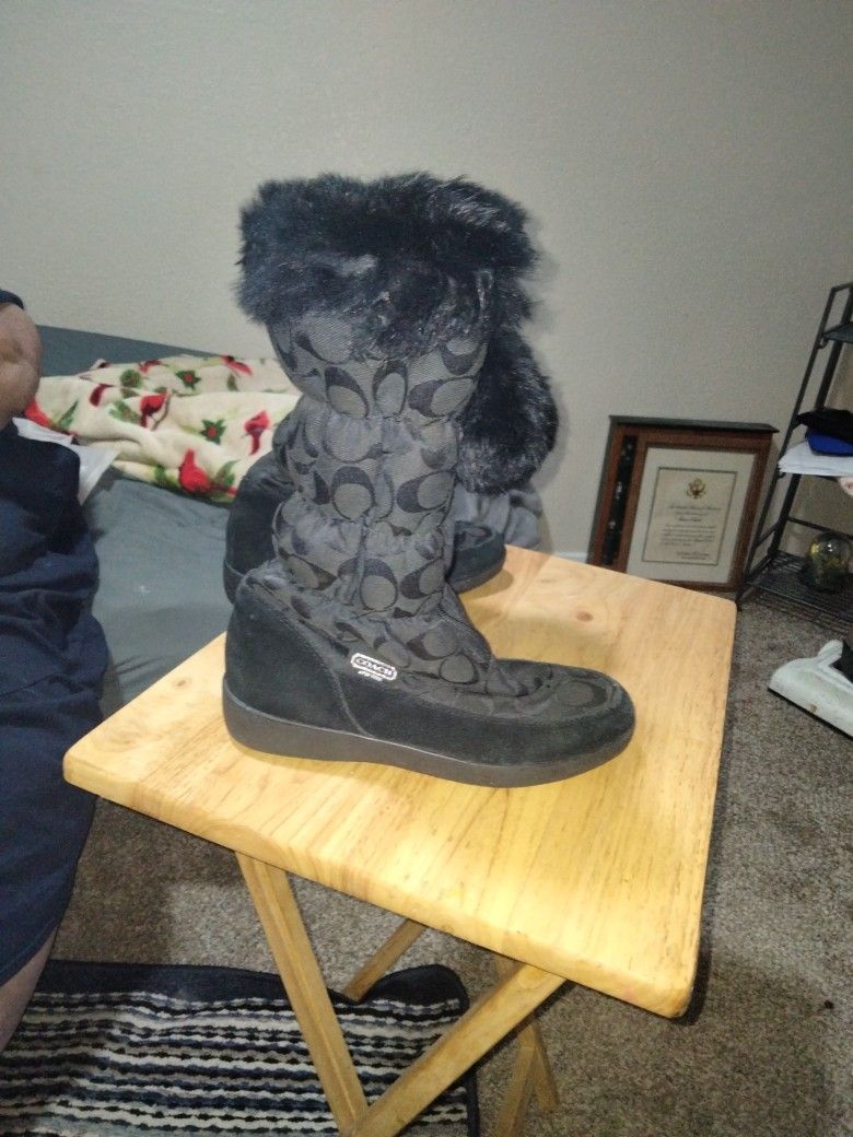 Coach Theona Fur Lined Boots