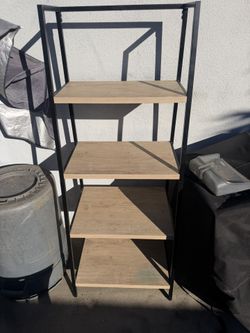 Metal and Wood Shelf Unit