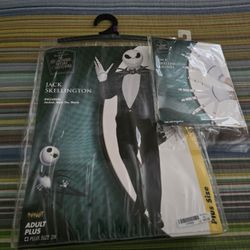 Jack Skellington & Sally Adult PLUS SIZE Halloween Costumes