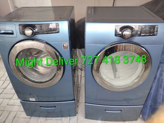 Samsung Front Load Washer and Dryer Set Or Separate-Works Great Clean Might Deliver