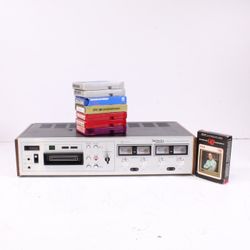 Technics RS-858 8-Track Cartridge Deck with 8 Classic 8-Track Tapes (1974)