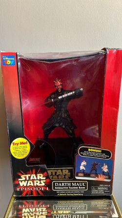 1999 Thinkway Toys Star Wars Episode I Darth Maul Interactive Talking Bank