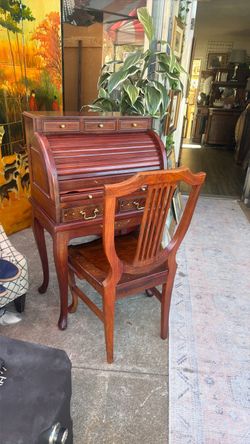 Beautiful, solid rosewood, Desk with Chair