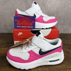 NEW Nike Air Max SYSTM White Fierce Pink PS Size Preschool DQ0285-110 Youth Shoes OG Rare