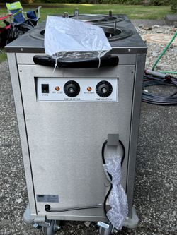 Direct Supply Double Heated Plate Dispenser; Commercial Grade Stainless Steel