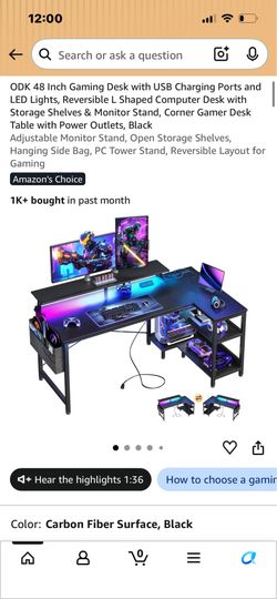Black Gaming Desk