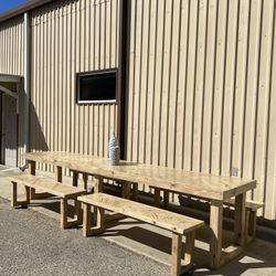 Custom Dining Table Farmhouse Country French Modern Rustic Solid Wood Set Restoration Hardware Insp Bench Hand Built Round Oval Counter Breakfast  