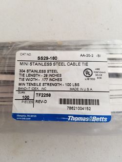 100 steel cable ties - 29in long