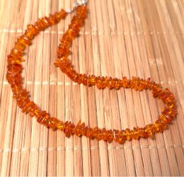 Amber Necklace -  16 inch - Sterling Silver Clasp