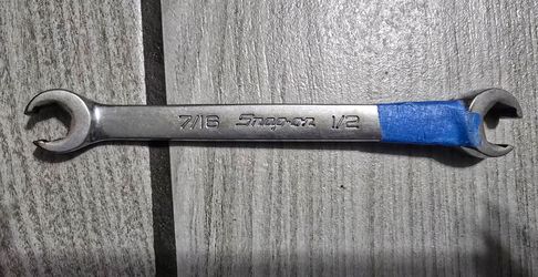 Snap on 7/16" x 1/2" RXFS1416B Double End Flare Nut Line Wrench.