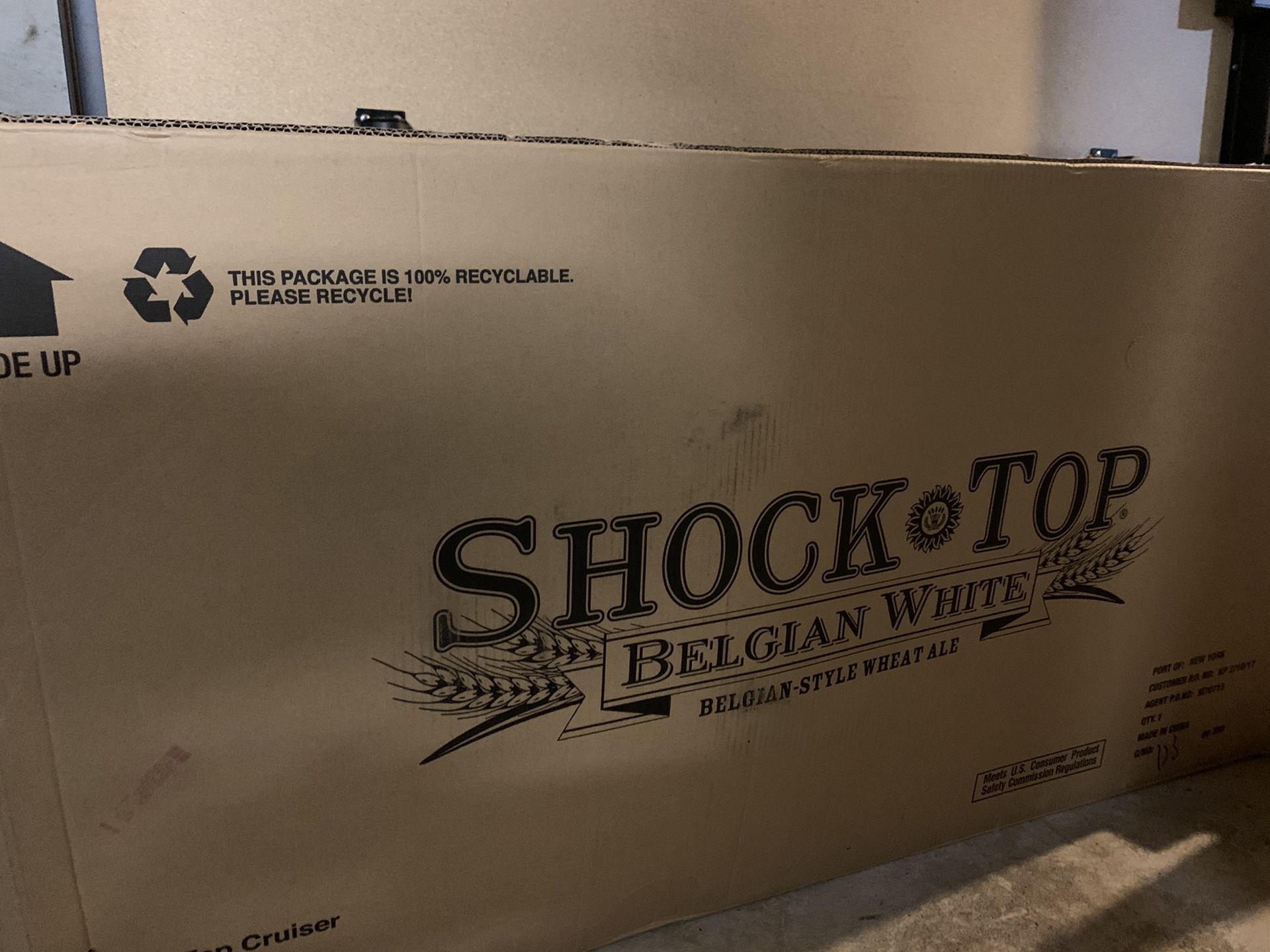 Shock Top Belgium White Ale cruiser bicycle