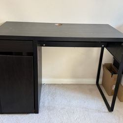 Modern Black Computer Desk with Storage