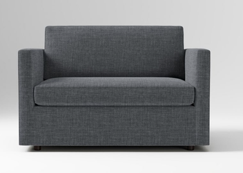 Crate & Barrel Loveseat Couch Sleeper (twin bed size) - gray