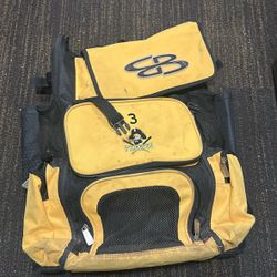 Yellow and Black Boombah Baseball Backpack