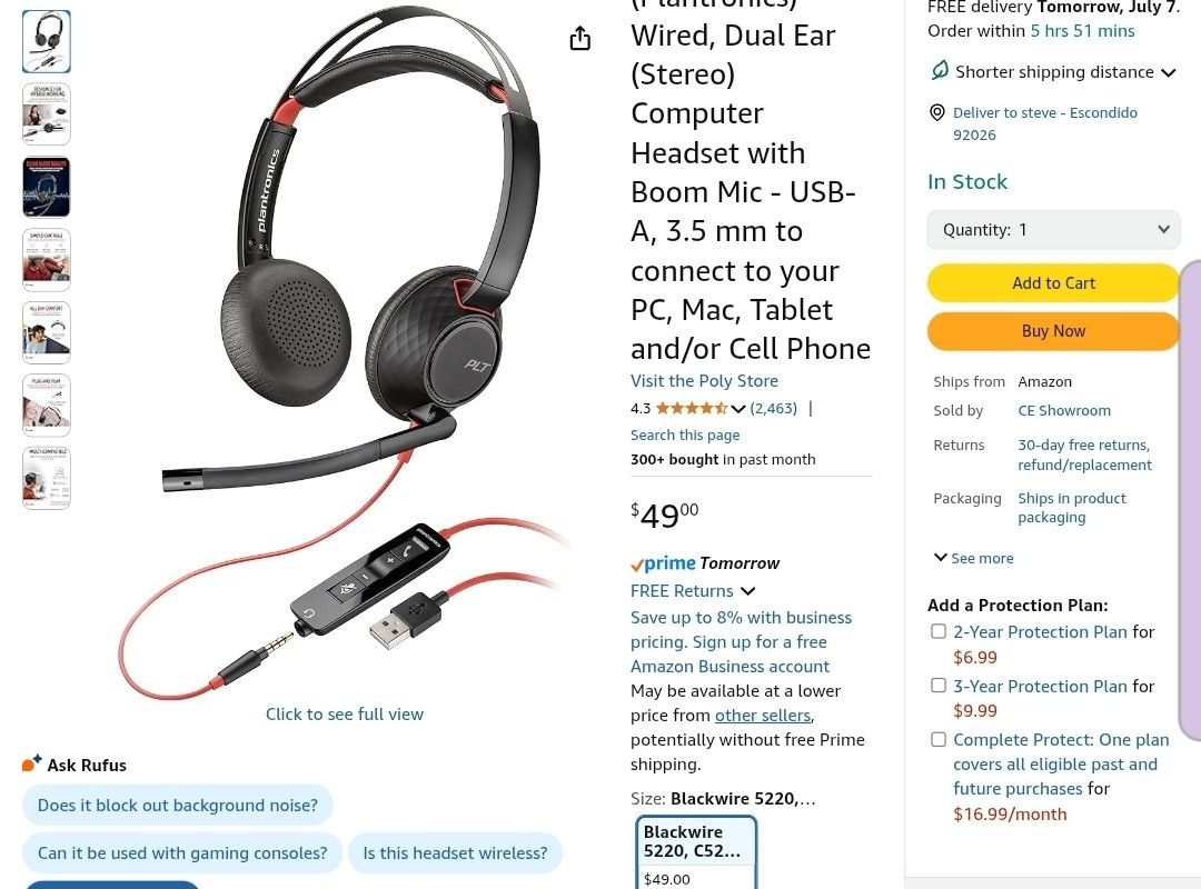 Plantronics BlackWire Professional Meeting Headset
