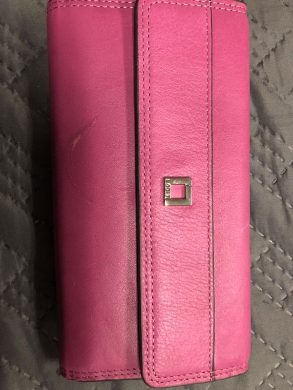 Lodis pink long wallet