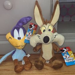 Roadrunner And Wiley Coyote New Plush Stuffed Animals