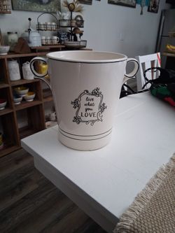  large utensil canister vintage