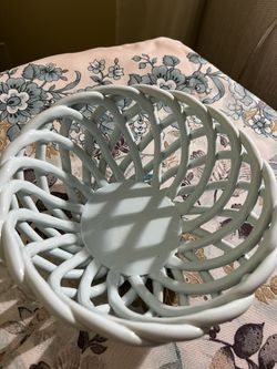 Arlington Designs Vintage Open Weave Porcelain Basket