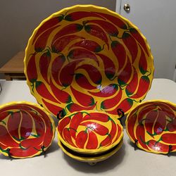 CHILI PEPPER BOWL SET