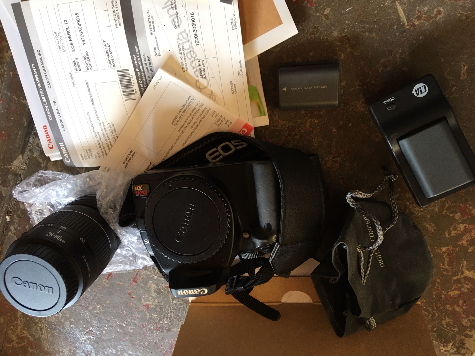 Canon Rebel EOS XTi w/lenses, extra batteries, chargers