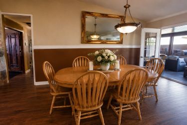 Real wood dining table