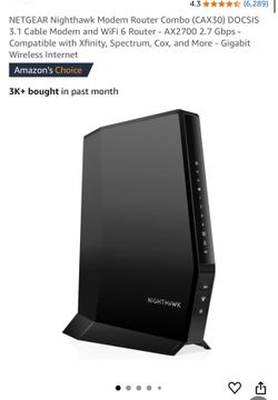 NightHawk Modem And Router Combo
