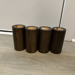 4Pcs Furniture Legs 4" Bed Riser Solid Wood Sofa Supporter Couch & Table Lifter