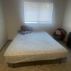FREE QUEEN MATTRESS AND FRAME NEED PICKUP TODAY